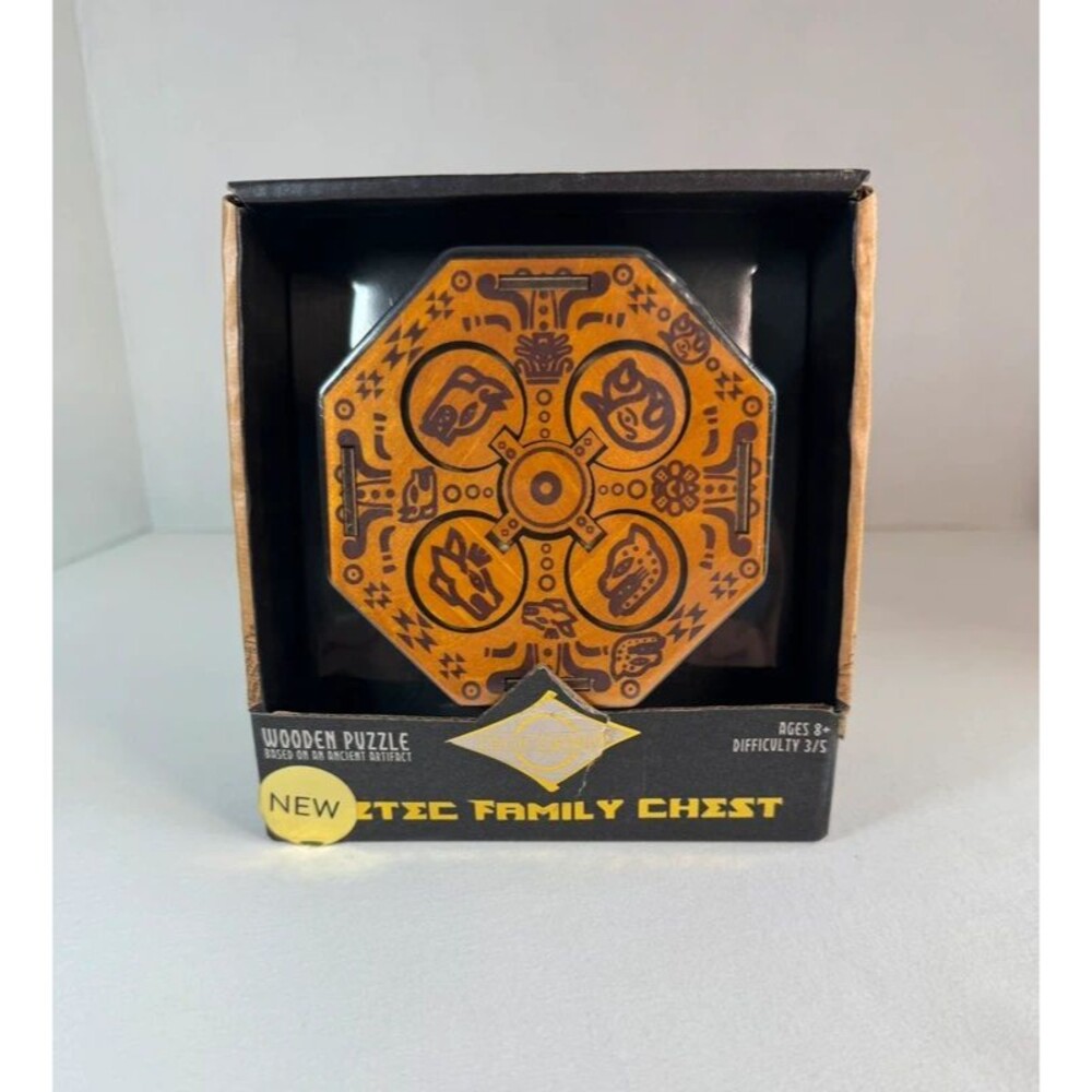 True Genius Aztec Family Chest Wooden Puzzle Box by Project Genius